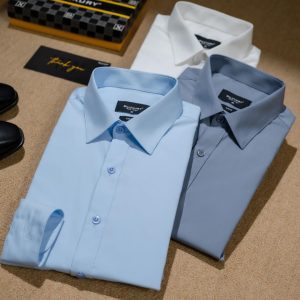 Combo Áo Sơ Mi Dài Tay Và Quần Âu Đen Cao Cấp 9SMDB547 - 9QAUB536